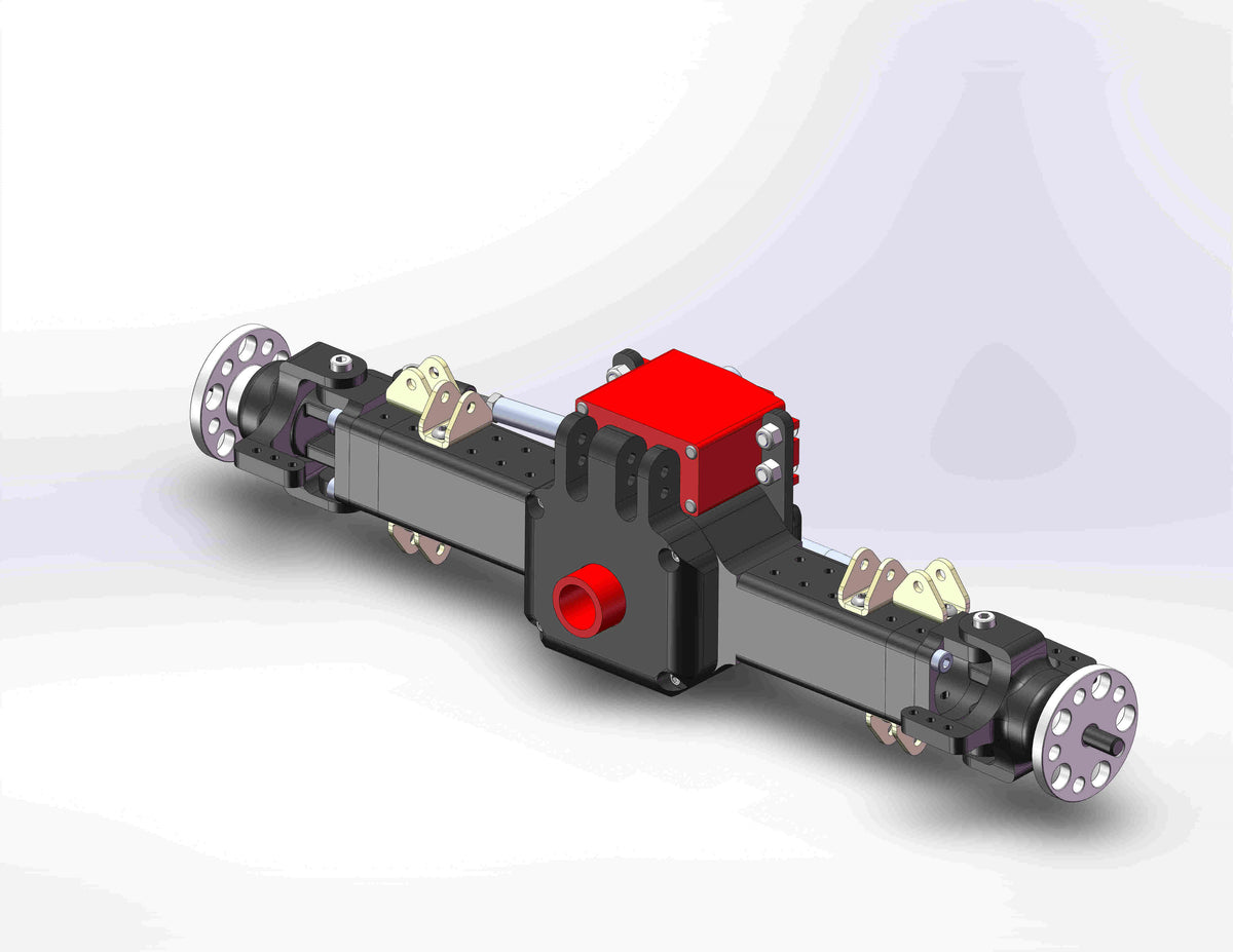 INTEGY CNC-Machined Aluminum Extended Stub Axles For RC Models (Part C27095RED) - Fits C27070,71,72